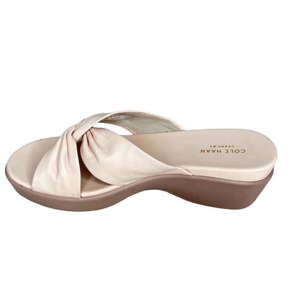 Cole Haan Grand.0S Blush Leather Platform Slip-on Sandals Mules 10.5B VG… - Picture 5 of 12